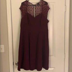 Burgundy Torrid cocktail dress size 20